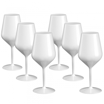 Weinglas aus Kunststoff Stage Weiß 47 cl. Set 6 Stück