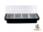 Preview: Ingredient container Condiment Holder 4 containers 0.7 liter plastic