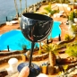 Preview: Black plastic balloon wine glass 40 cl.