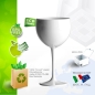Preview: White plastic balloon wine glass 40 cl.