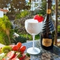 Preview: White plastic balloon wine glass 40 cl.
