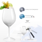 Preview: Reusable wineglass made of white plastic 51 cl.