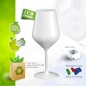 Preview: Reusable wineglass white made of plastic 47 cl.