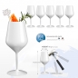 Preview: Reusable wineglass white made of plastic 47 cl.