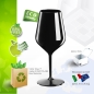 Preview: Wine glass reusable black plastic 47 cl.