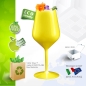 Preview: Weinglas Mehrweg Gelb aus Plastik