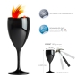Preview: Black polycarbonate wine glass 34 cl.