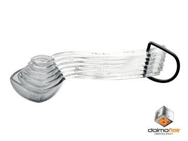 Measuring spoon made of polycarbonate set 6 pieces.