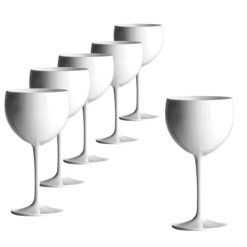 White plastic balloon wine glass 40 cl.