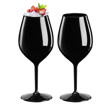 Reusable wineglass black