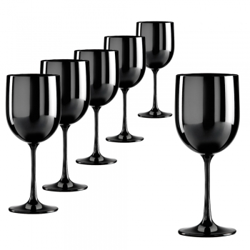 Wine glass Piscine 48 cl. black plastic