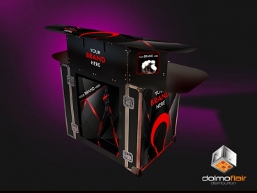 Mobile bar in flightcase black