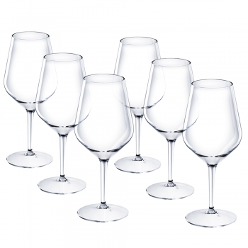 Weinglas aus Kunststoff Stage Durchsichtig 47 cl. Set 6 Stück