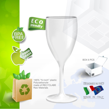 Preview: Weinglas Wine 34cl. aus Weiß Kunststoff