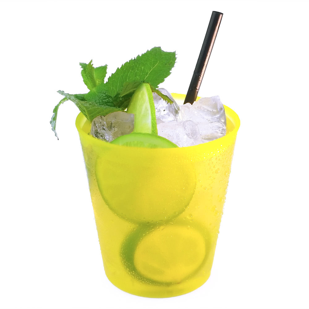 Cocktail Cup MonoIdea Yellow made of light plastic Different Colors