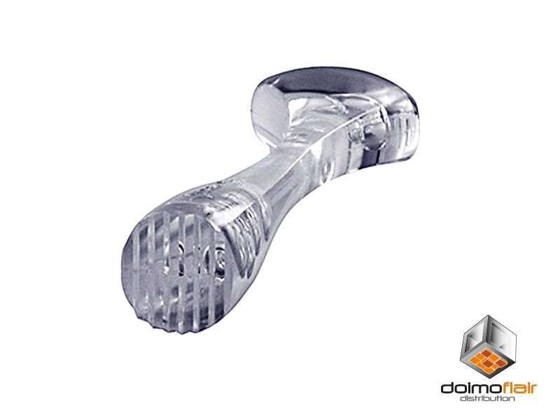 Muddler ergonomic plastic handle with wavy end