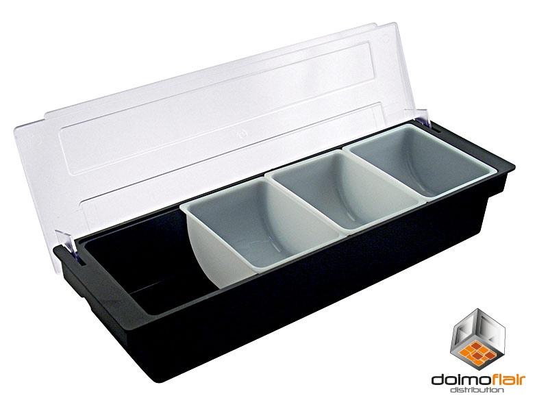 Ingredient container Condiment Holder 4 containers 0.7 liter plastic
