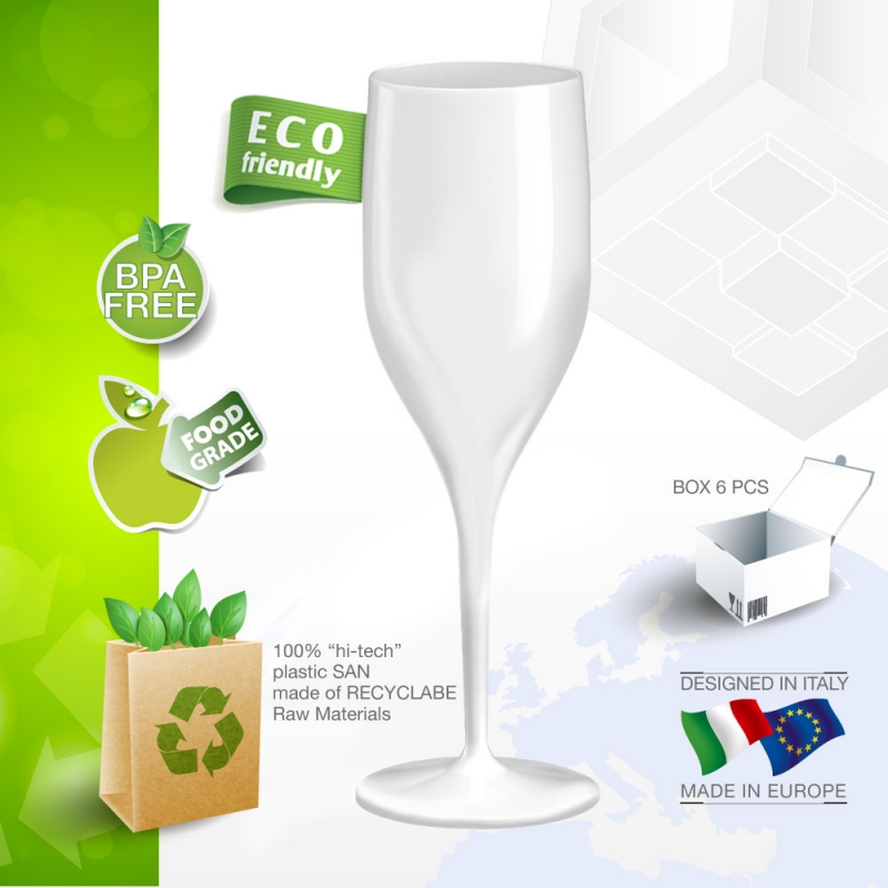 Champagne glass 15 cl. white