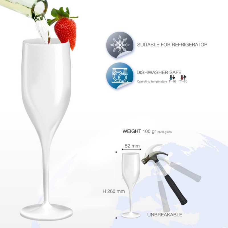 Champagne glass 15 cl. white