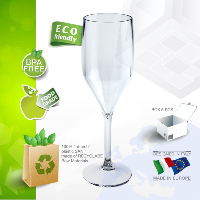 Champagne glass 15 cl. transparent