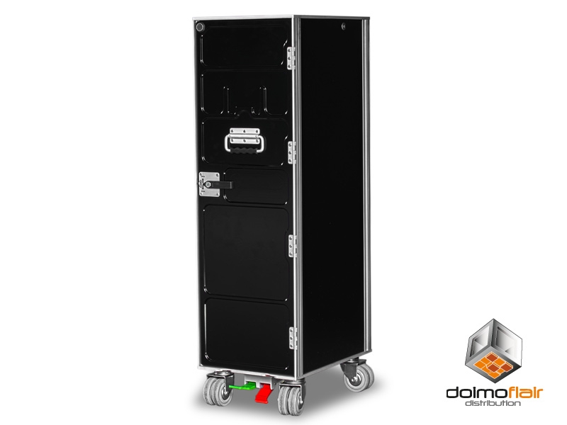 Airline trolley in aluminum black