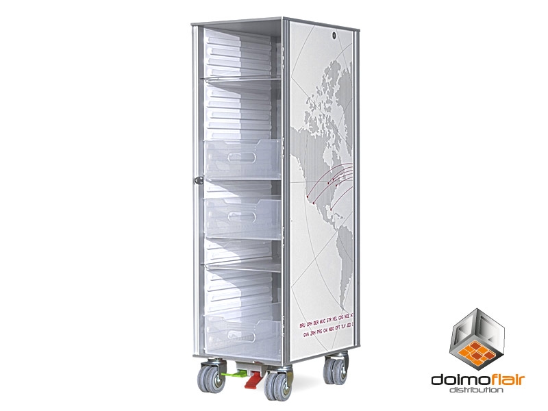 Flugzeugtrolley in Aluminium Welt Design