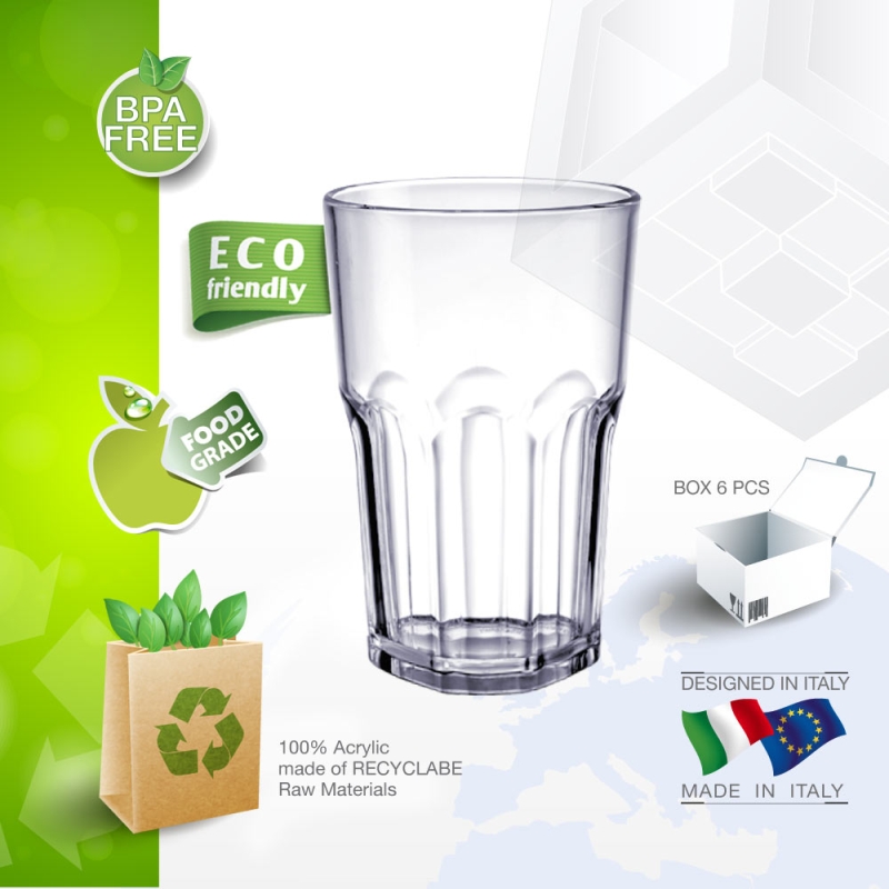 Cocktail glass Granity made of plastic