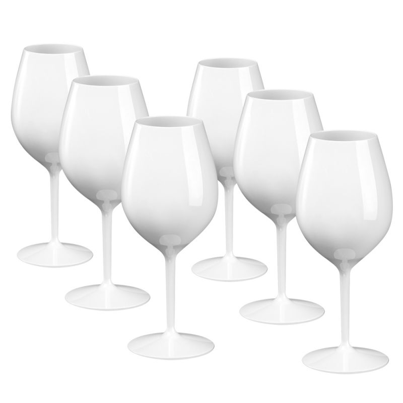 Mehrweg Weinglas aus Weißem Kunststoff 51 cl.