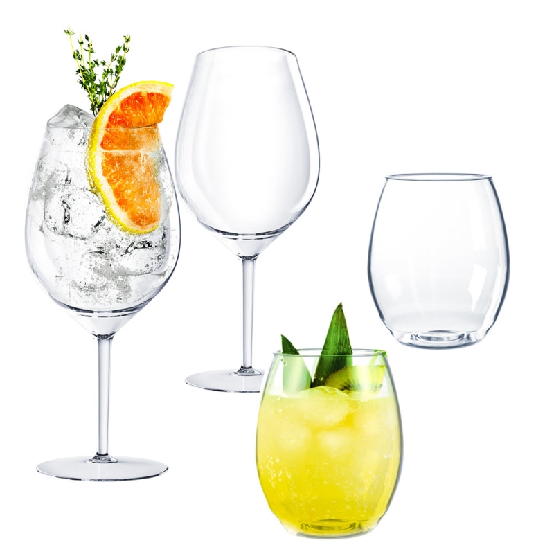 Mehrweg Weinkelch und Trinkglas aus Kunststoff