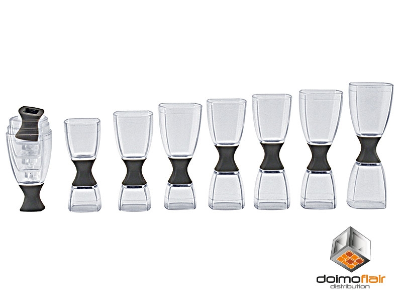 Double measuring jug Pro jigger made of polycarbonate.