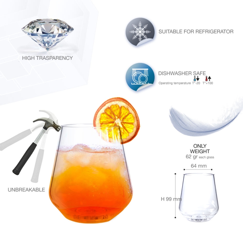 Reusable Cocktail glass