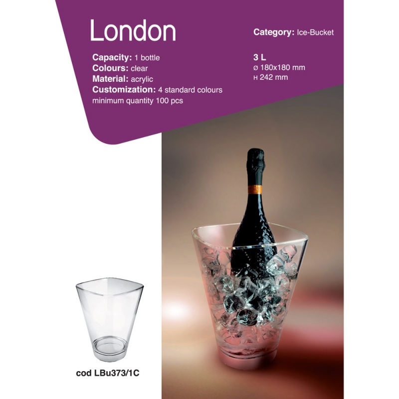 Wine cooler Champagne cooler made of plastic London Bucket