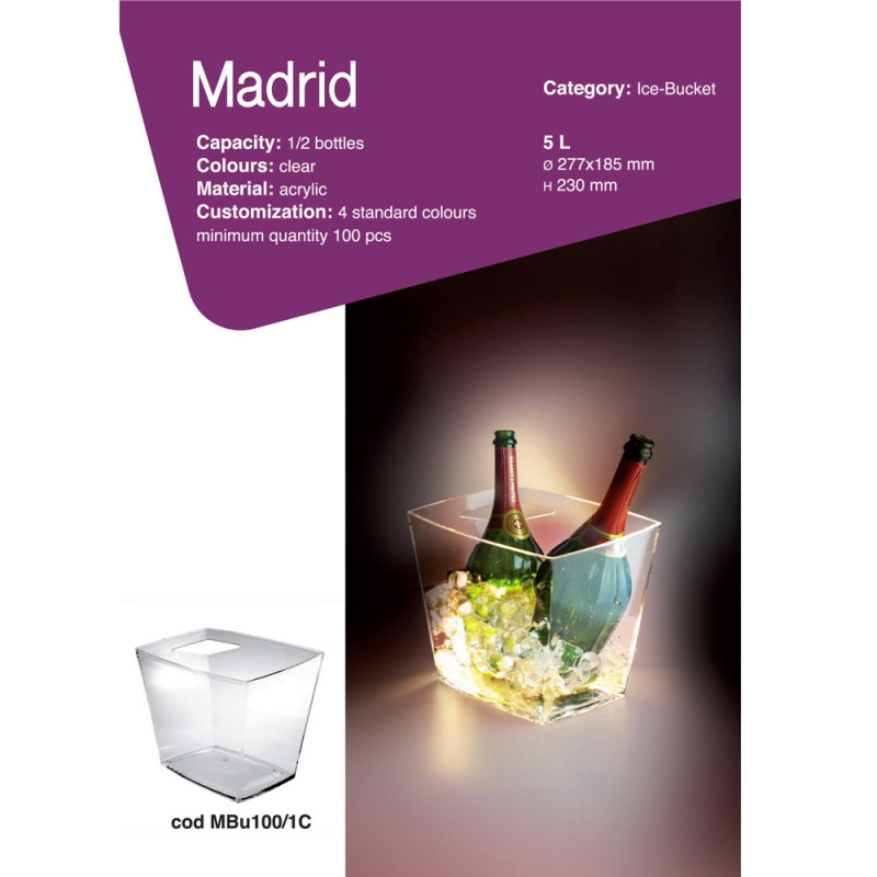 Wine cooler Champagne cooler Madrid Bucket made of plastic