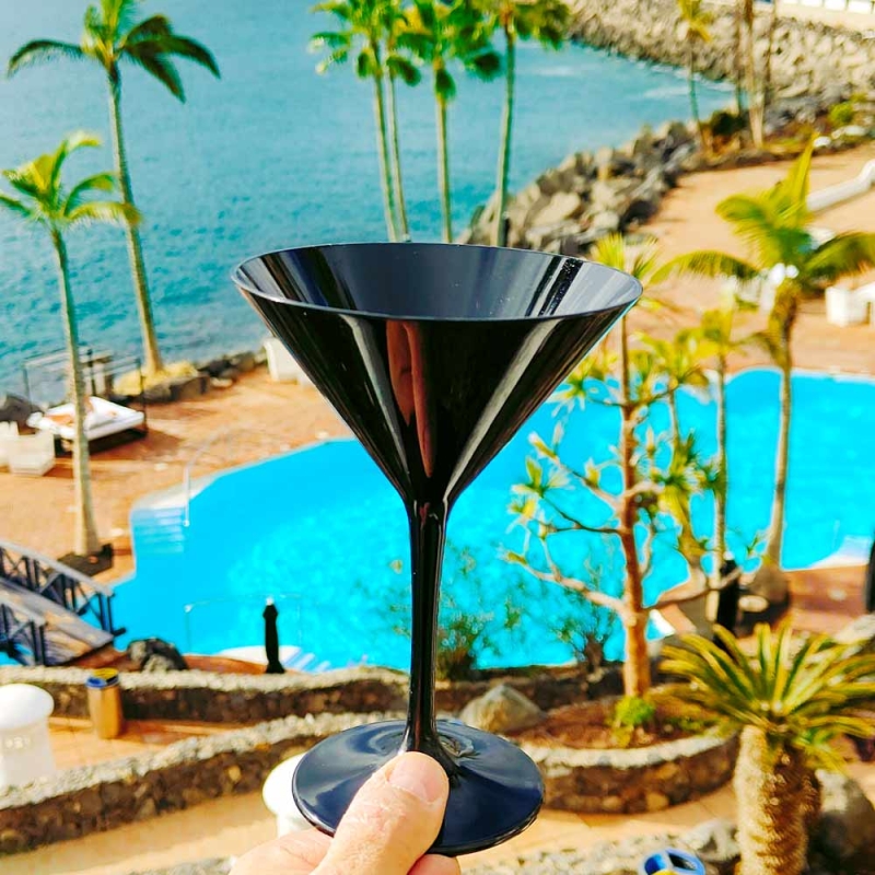 Black Cocktail Martini glass 23cl.