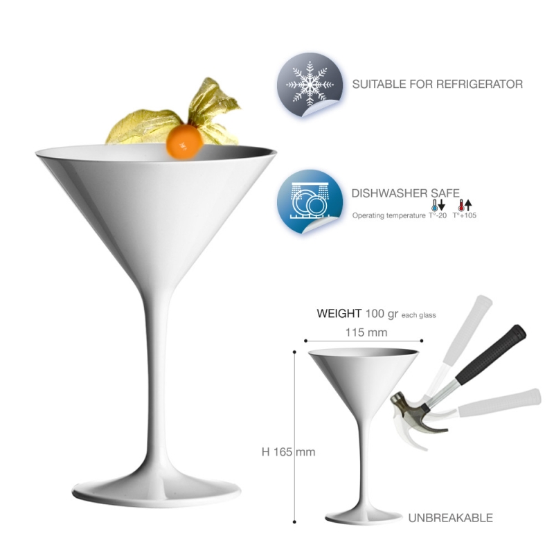 White Cocktail Martini glass