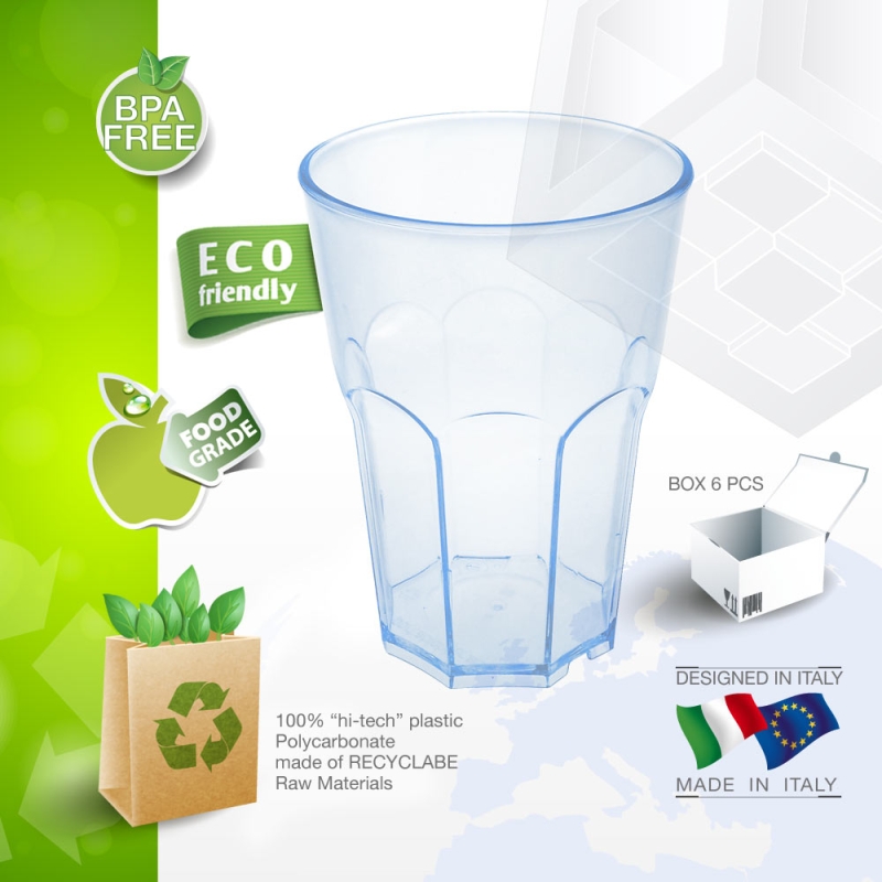 Cocktail glass made of plastic