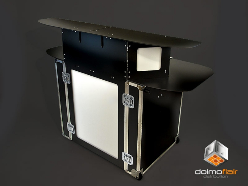 Mobile bar in flightcase black
