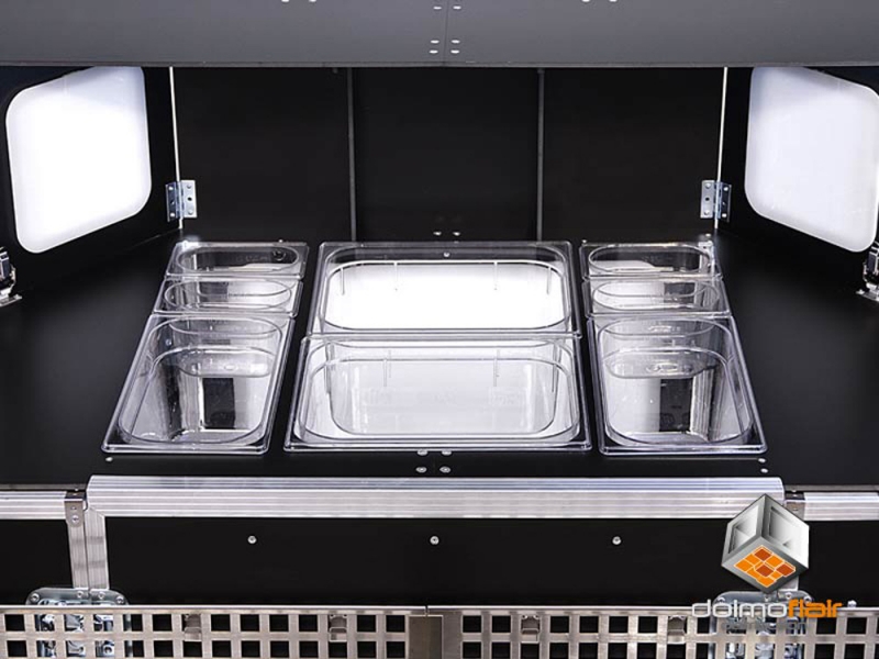 Mobile bar in flightcase black
