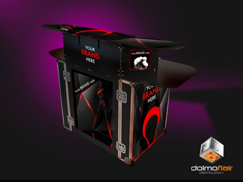 Mobile bar in flightcase black