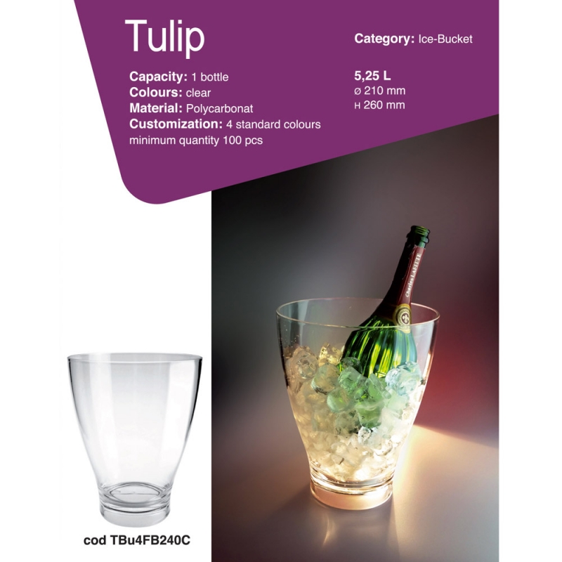 Wine cooler Champagne cooler made of plastic Tulip Bucket
