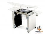 Mobile Plexiglas Theke in Koffer